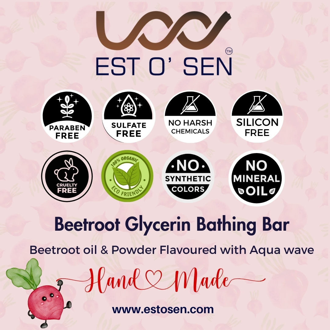 Estosen Beetroot Veg Glycerin Hand made Premium Soap