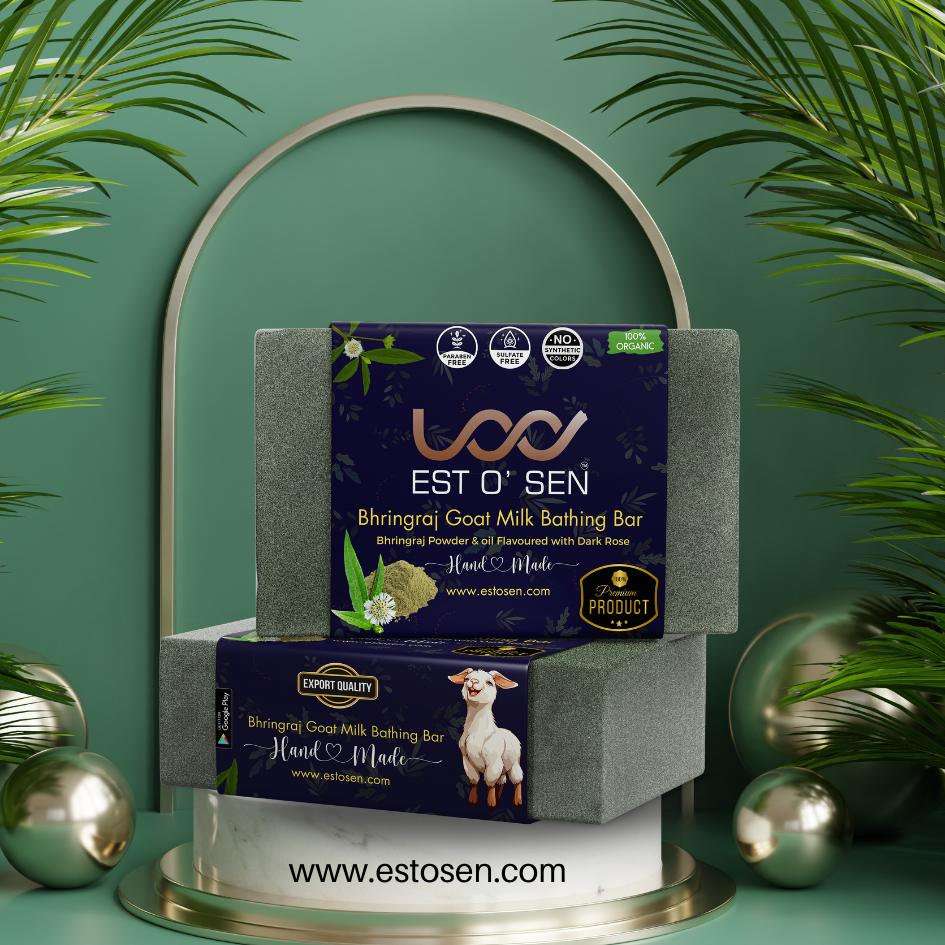 Estosen Bhringraj Goat Milk  Premium Handmade Hair Care Soap