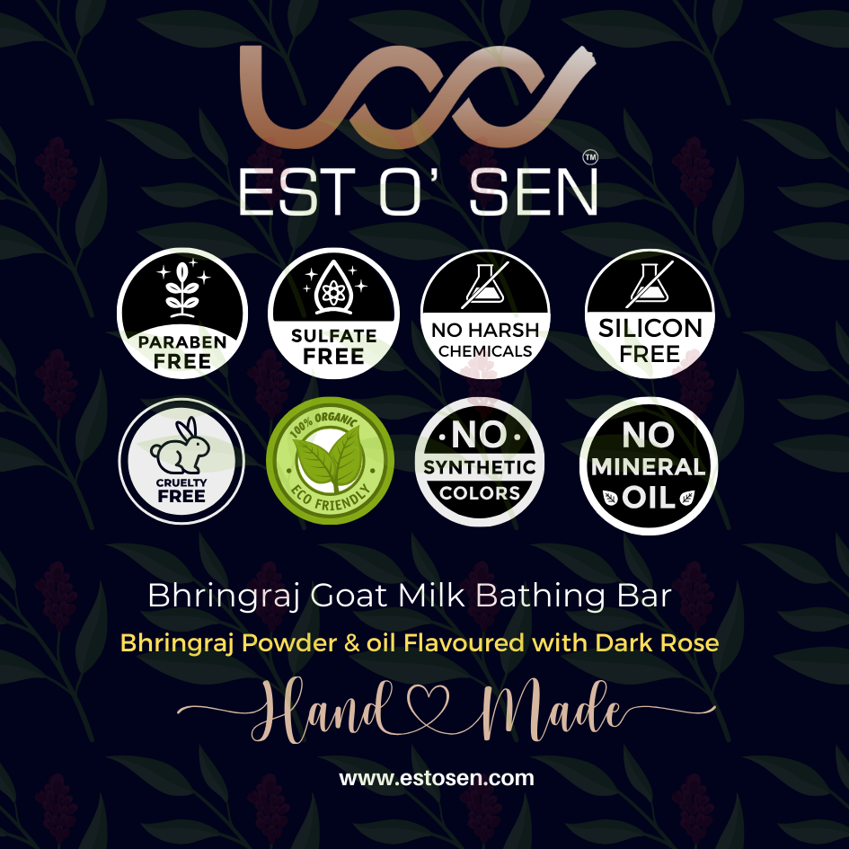 Estosen Bhringraj Goat Milk  Premium Handmade Hair Care Soap