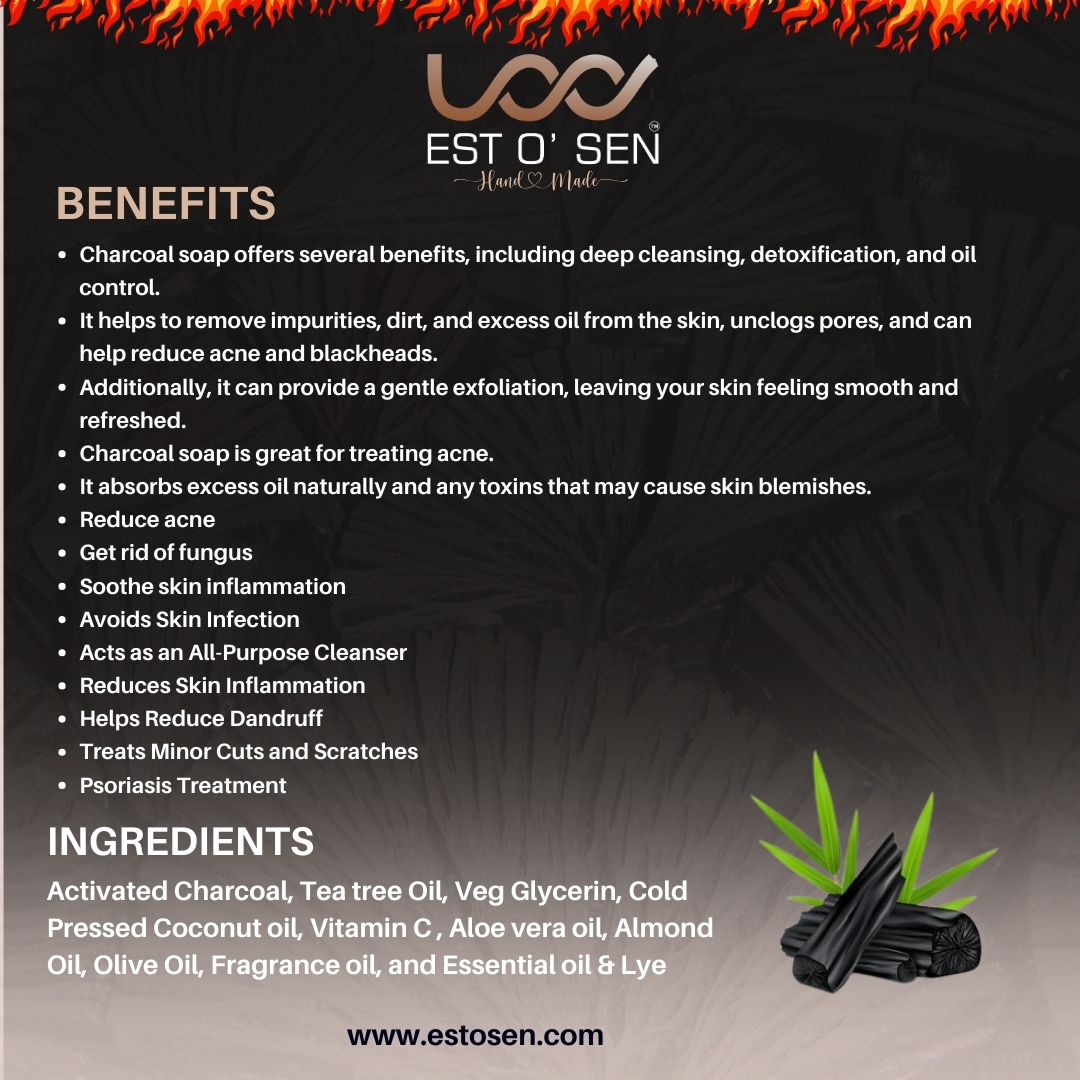 Estosen Charcoal Trea tree Premium Hand made soap