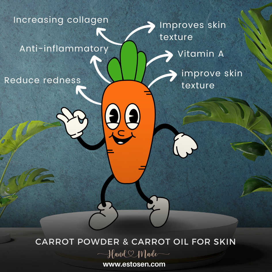 Estosen Fresh Goat milk, Carrot seed oil & Carrot powder Handmade Soap