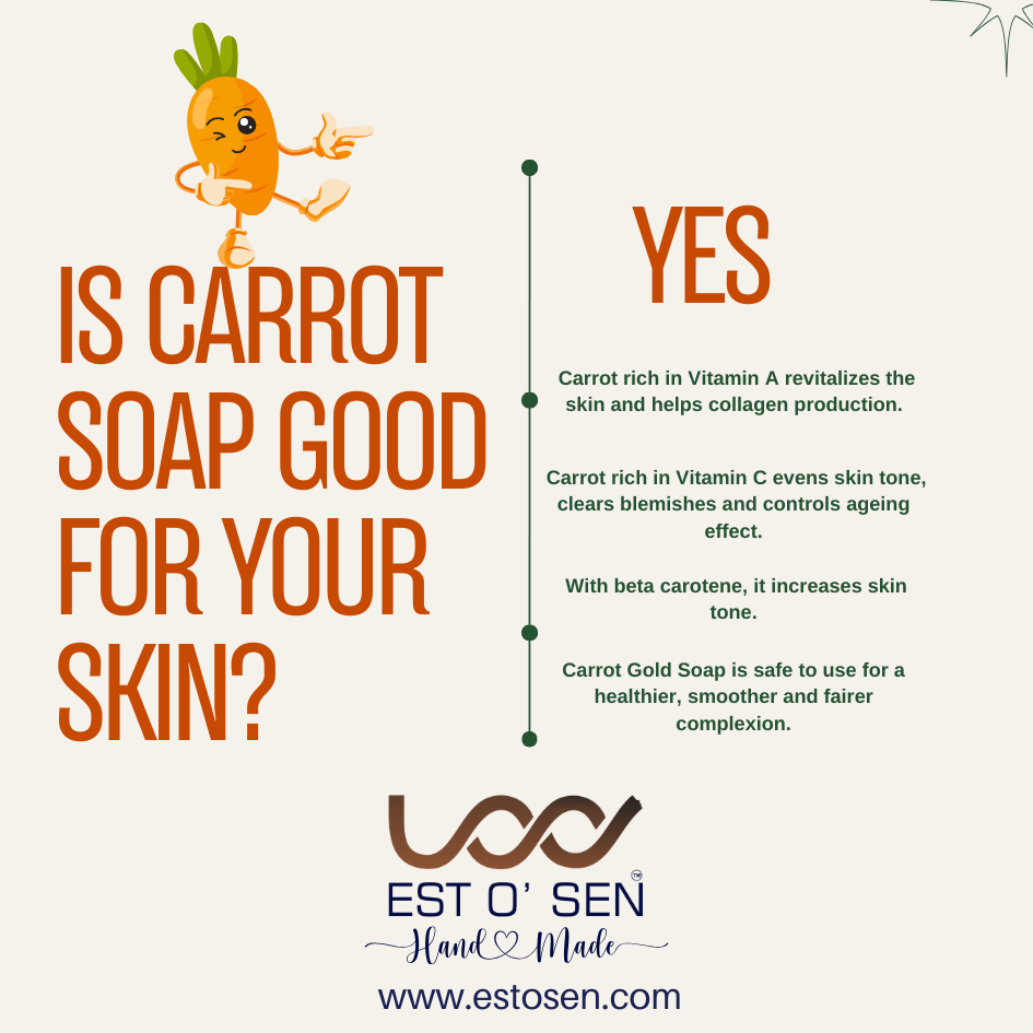 Estosen Fresh Goat milk, Carrot seed oil & Carrot powder Handmade Soap
