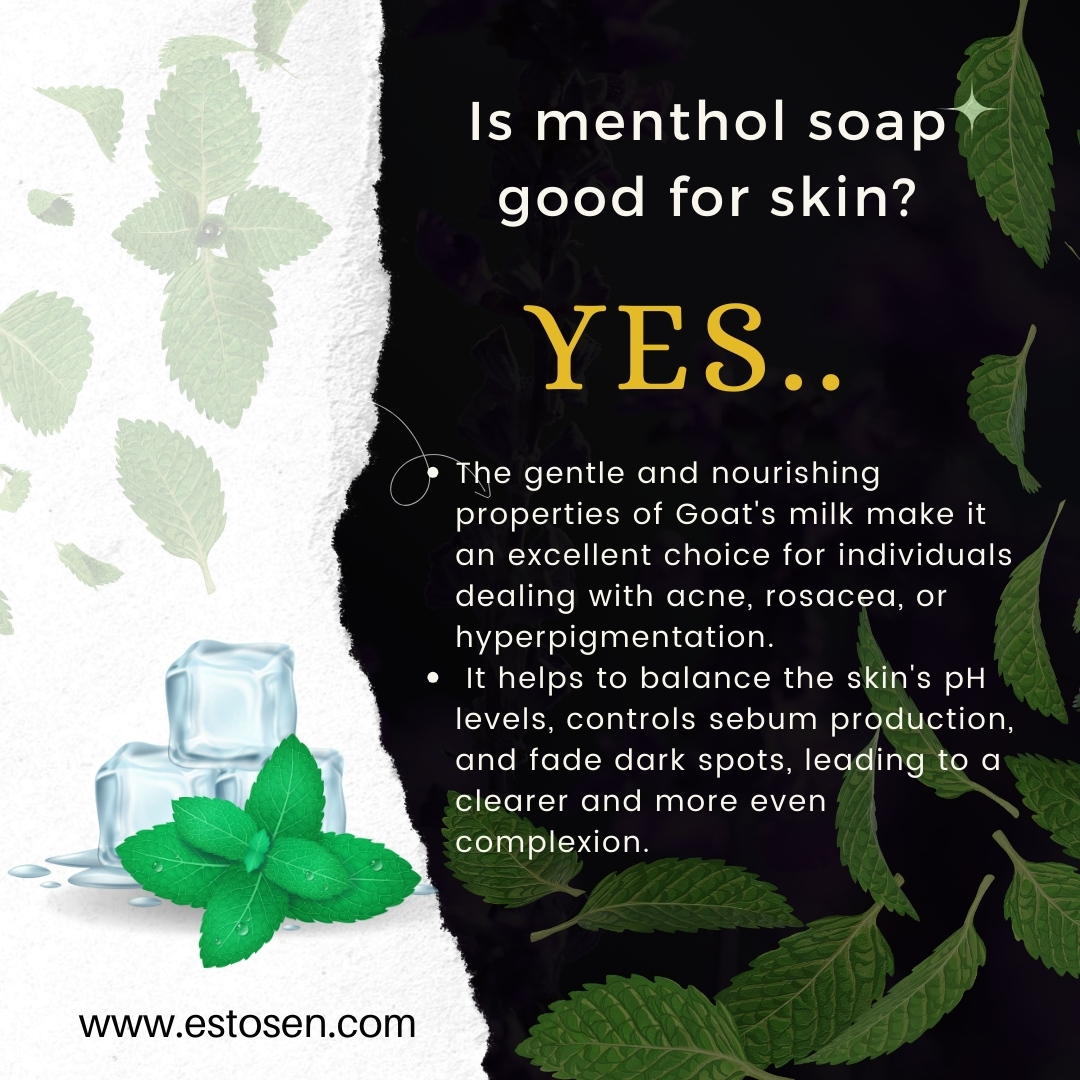 Estosen Menthol Camel Milk Hand made Premium Soap