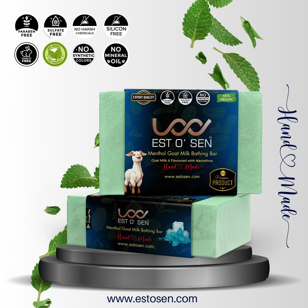Estosen Menthol Goat Milk  Hand made Premium Soap