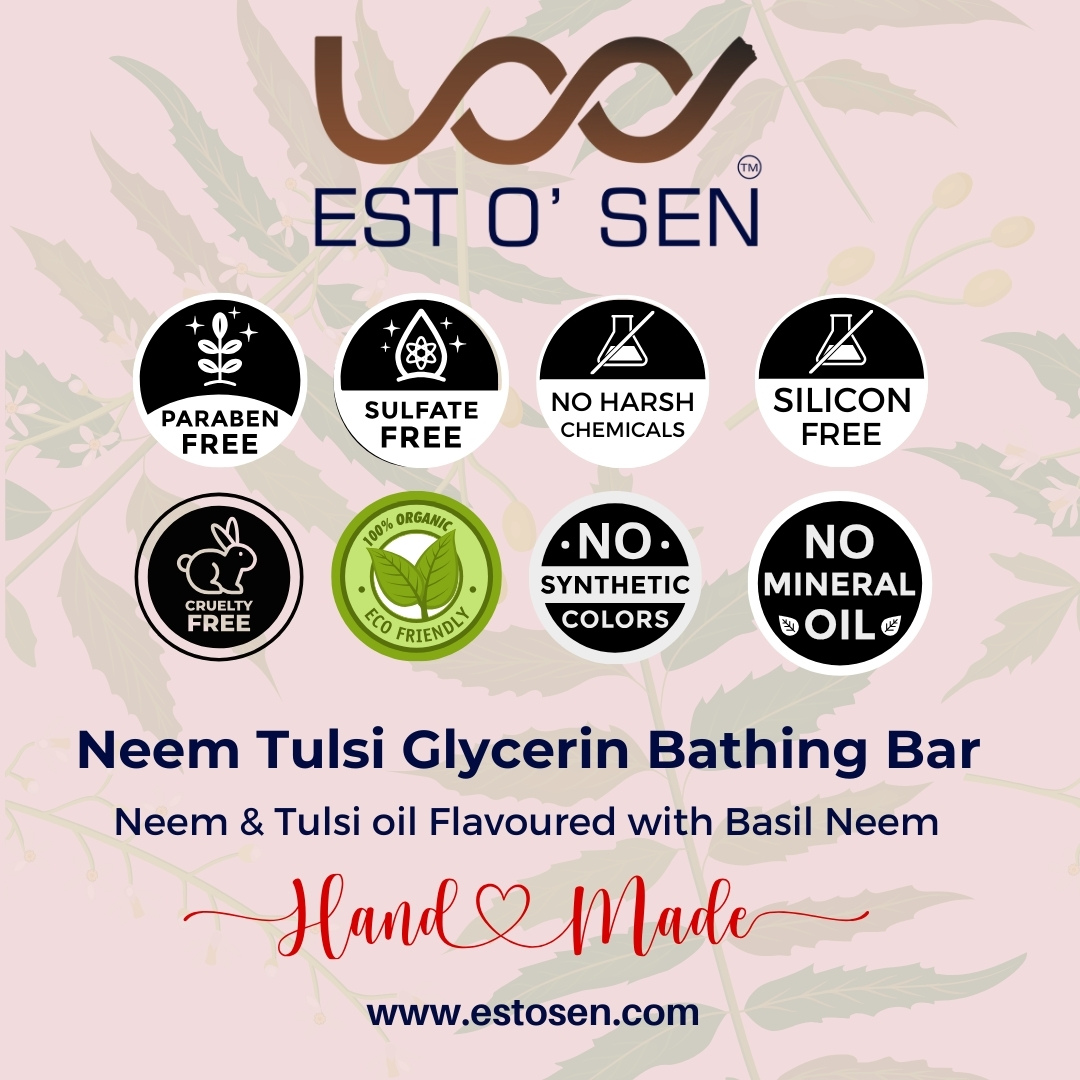 Estosen Organic Neem Tulsi Veg Glycerin Premium Handmade Soap