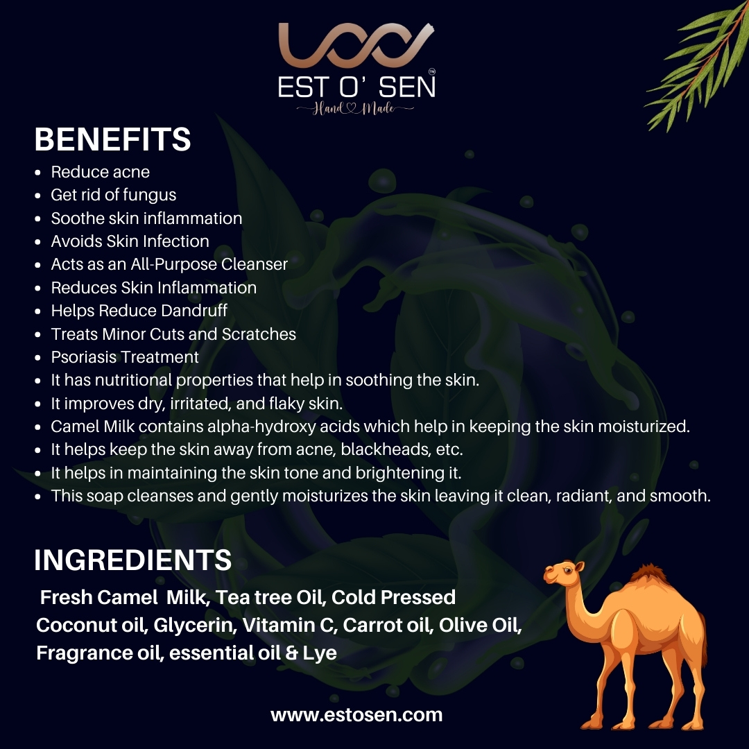 Estosen Tea Tree Camel Milk Hand made Premium Soap