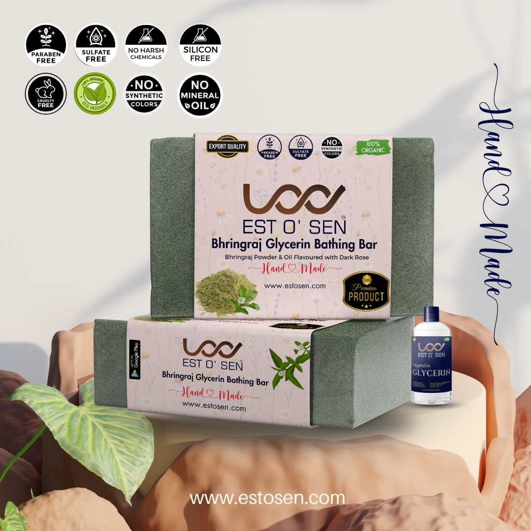 Estosen Bhringraj  Veg Glycerin Premium Handmade Hair Care Soap