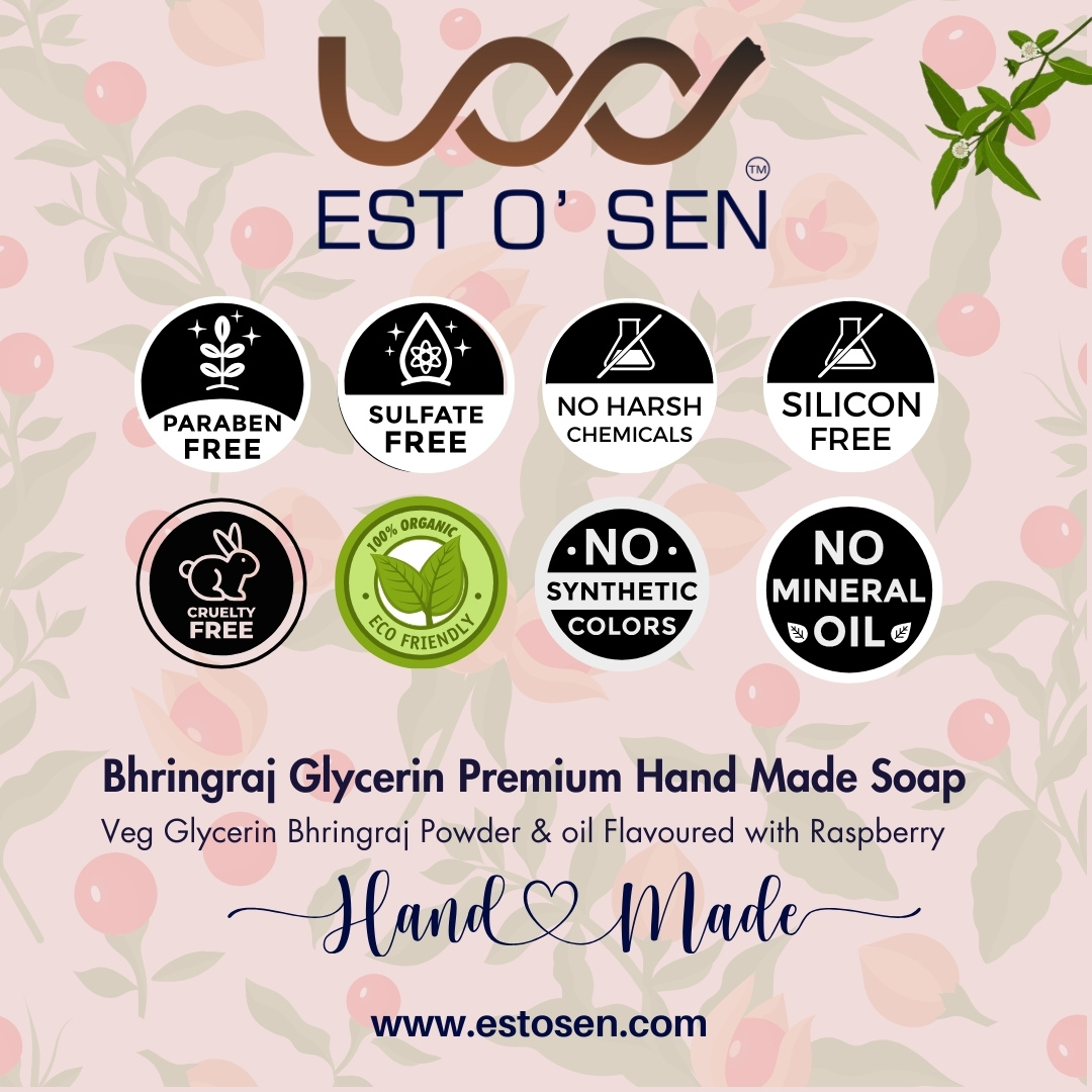 Estosen Bhringraj  Veg Glycerin Premium Handmade Hair Care Soap